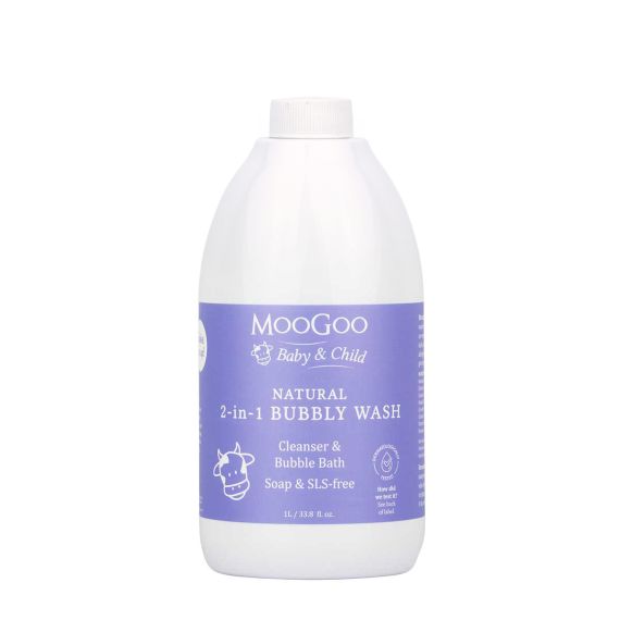 MooGoo Skincare 2-in-1 Bubbly Wash 1L with Cap