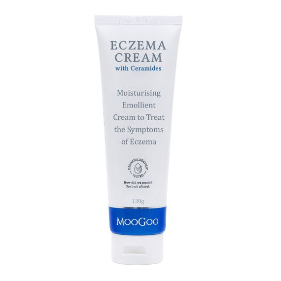 MooGoo Eczema Cream with Ceramides on a white background