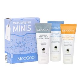 MooGoo Moisturising Minis Pack with custom printed blue gift box